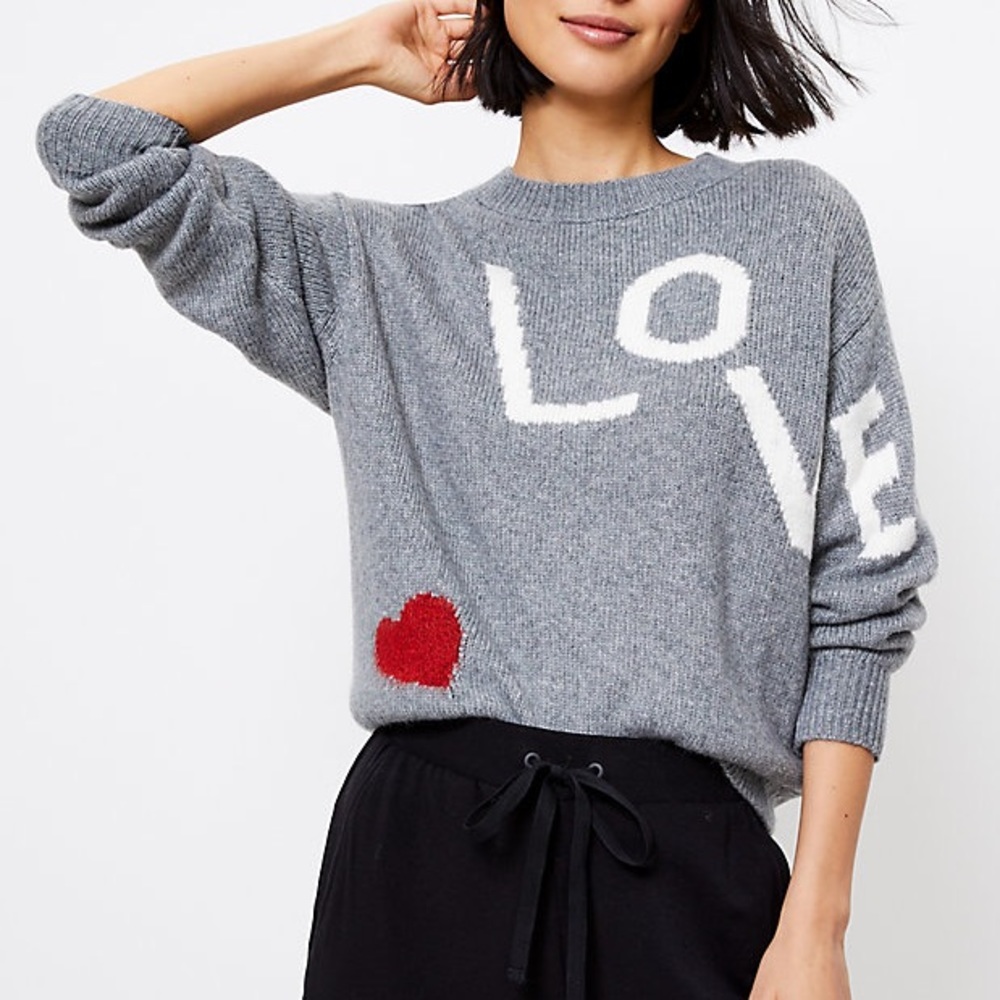 Lou & Grey long sleeve crew neck Love‎ Pullover Sweater